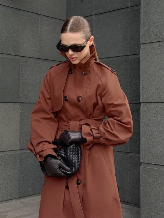 WT0176 Тренчкот brick red