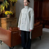 WT0175 Куртка тренч light gray