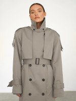 WT0112 Тренчкот light gray