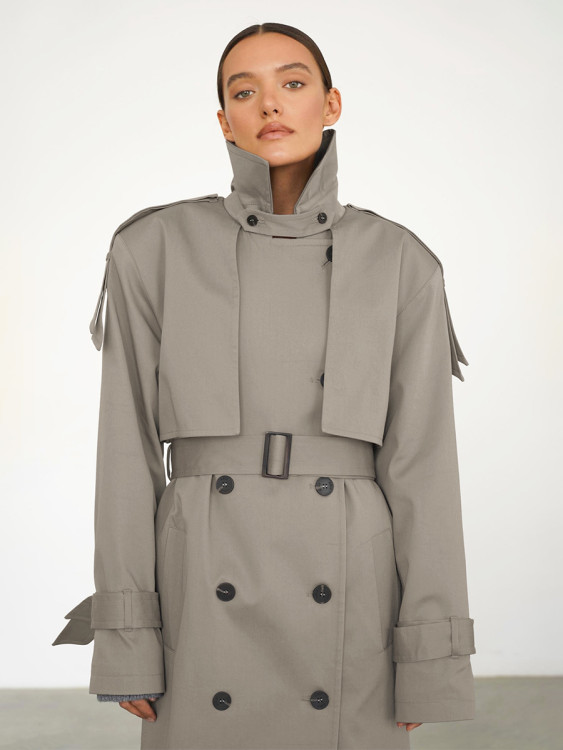 WT0112 Тренчкот light gray